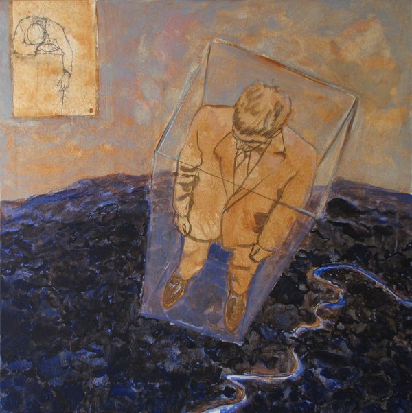 Ascenseur - 80x80 - huile sur toile