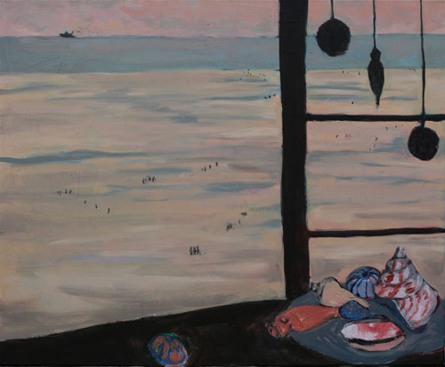 Fort Mahon plage - 20F (73 x 60) - huile sur toile