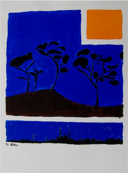 Tipasa IV - 30x40 - gouache sur papier