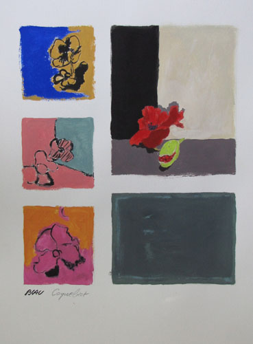 coquelicot - 30 x 40 - gouache