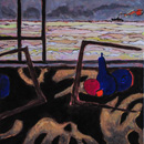 Voir Bateau ivre - 30x30 - huile sur toile